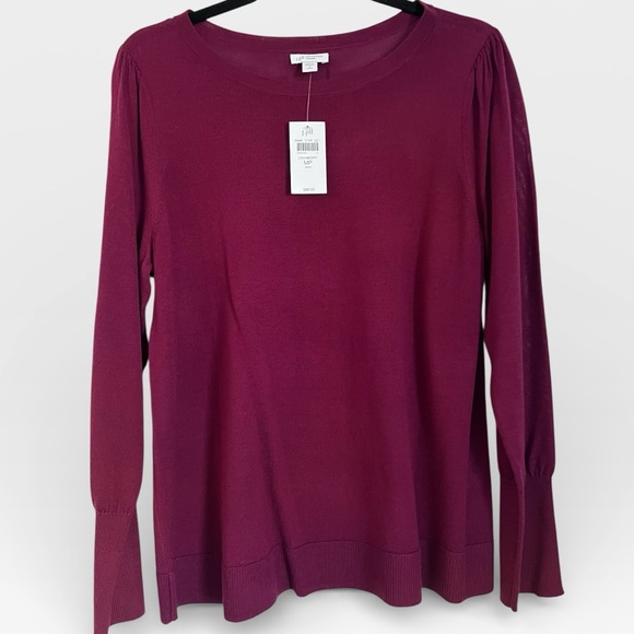 J. Jill Rich Cranberry Long Sleeve Top - Picture 9 of 10